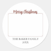 Vrolijk kerstpaard Paso Fino gepersonaliseerd Ronde Sticker (Voorkant)