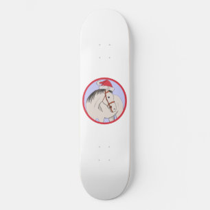 Vrolijk kerstpaard persoonlijk skateboard
