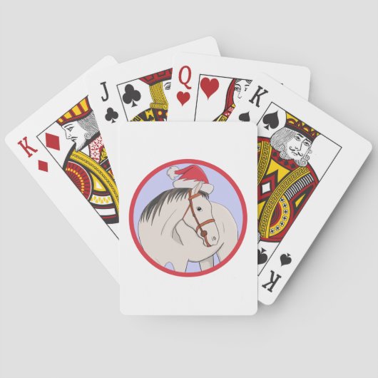 Vrolijk kerstpaard pokerkaarten (Achterkant)