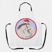 Vrolijk kerstpaard schort (Voorkant)