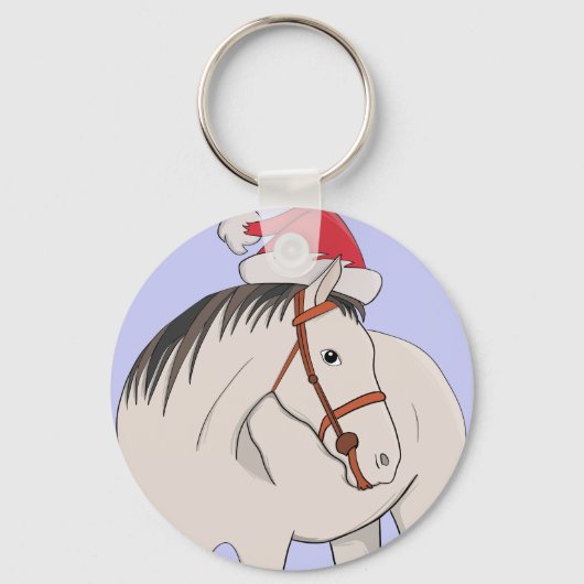 Vrolijk kerstpaard sleutelhanger (Voorkant)