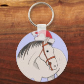 Vrolijk kerstpaard sleutelhanger (Voorkant)