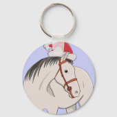 Vrolijk kerstpaard sleutelhanger (Achterkant)