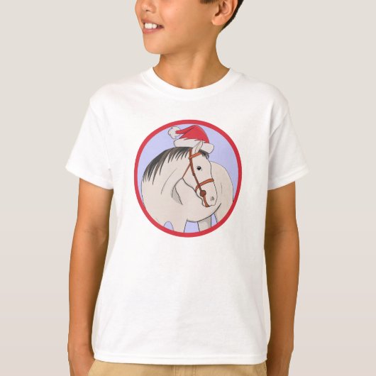 Vrolijk kerstpaard t-shirt (Voorkant)