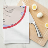 Vrolijk kerstpaard theedoek (Quarter Fold)
