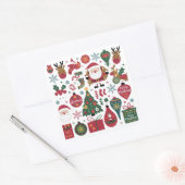 Vrolijk Kerstpakket voor Sticker, & kaarten Vierkante Sticker (Envelop)