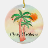 Vrolijk kerstpalm Trees kleurrijk Ornament (Voorkant)