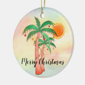 Vrolijk kerstpalm Trees kleurrijk Ornament (Links)