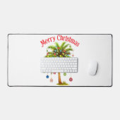 Vrolijk kerstpalmboom licht Hawaïaans tropisch Bureaumat (Keyboard & Muis)