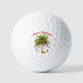 Vrolijk kerstpalmboom licht Hawaïaans tropisch Golfballen (Voorkant)