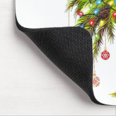 Vrolijk kerstpalmboom licht Hawaïaans tropisch Muismat (Hoek)