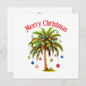 Vrolijk kerstpalmboom licht Hawaïaans tropisch Save The Date (Voorkant / Achterkant)