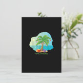 Vrolijk kerstpalmboom met kerstlichten kaart (Staand voorkant)