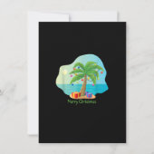 Vrolijk kerstpalmboom met kerstlichten kaart (Voorkant)