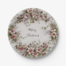 Vrolijk kerstpapier Bord