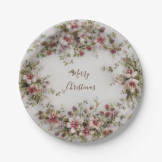 Vrolijk kerstpapier Bord