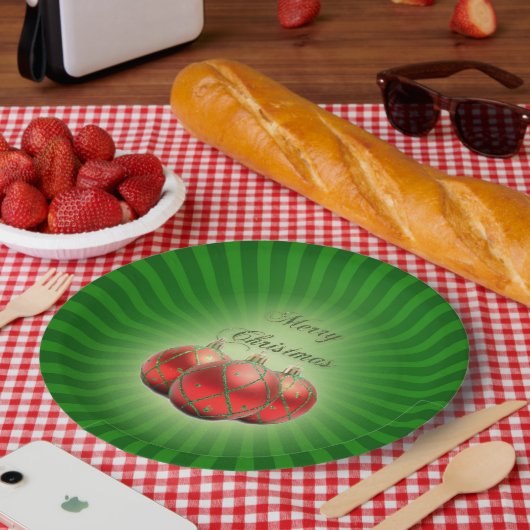 Vrolijk kerstpapier Bord (Picknick)