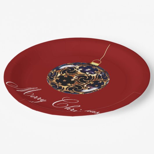 Vrolijk kerstpapier Bord (Gekanteld)