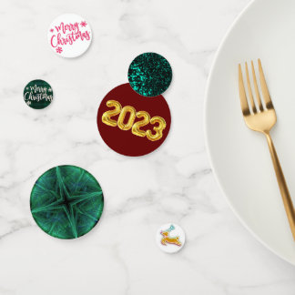 Vrolijk kerstpapier Bord Confetti