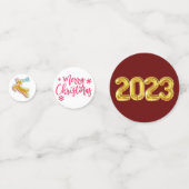 Vrolijk kerstpapier Bord Confetti (Voorkanten)