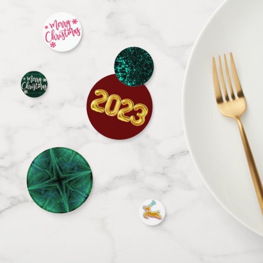 Vrolijk kerstpapier Bord Confetti (Groep)
