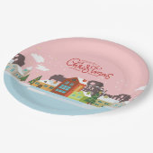 Vrolijk kerstpapier Borden | Feestdag Papieren Bordje (Gekanteld)