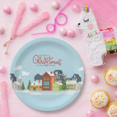 Vrolijk kerstpapier Borden | Feestdag Papieren Bordje (Feest)