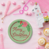 Vrolijk kerstpapier Borden Papieren Bordje (Feest)