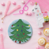 Vrolijk kerstpapier Borden Papieren Bordje (Feest)