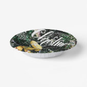 Vrolijk kerstpapier Bowls Papieren Kommen (Gebogen)