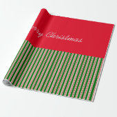 Vrolijk kerstpapier cadeaupapier (Uitgerold)