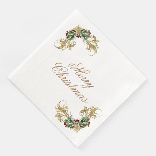 Vrolijk kerstpapier, dinkins servet (Hoek)