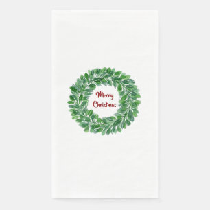 Vrolijk kerstpapier gastenhanddoek servet