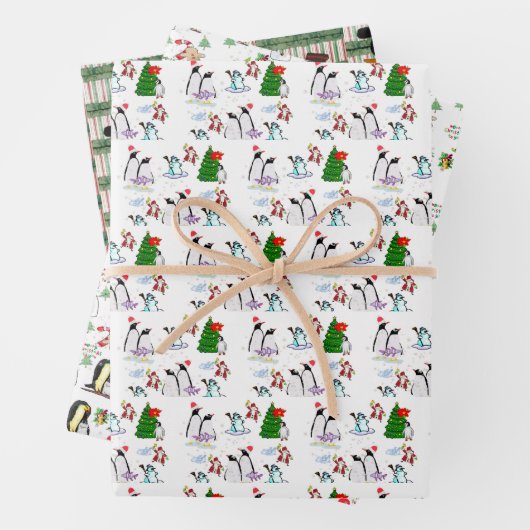 Vrolijk kerstpapier inpakpapier vel (In situ)