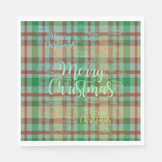 Vrolijk kerstpapier, luiers, groen en rood, geplak servet (Voorkant)