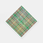 Vrolijk kerstpapier, luiers, groen en rood, geplak servet (Hoek)