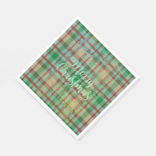 Vrolijk kerstpapier, luiers, groen en rood, geplak servet (Hoek)