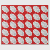 Vrolijk kerstpapier met aangepaste foto. cadeaupapier (Vlak)