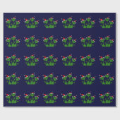 Vrolijk kerstpapier met kikkers cadeaupapier (Vlak)