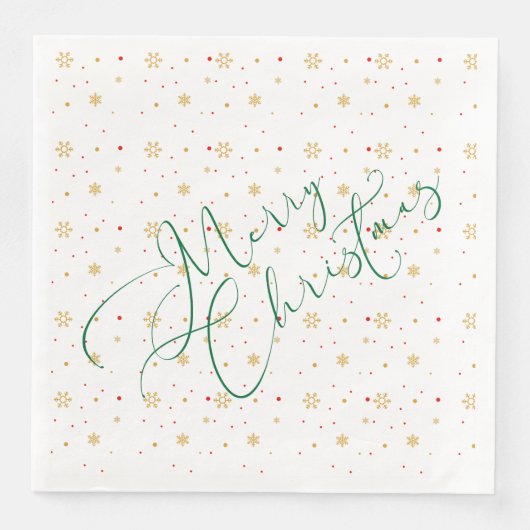 Vrolijk kerstpapier Napkin Servet (Voorkant)