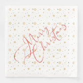 Vrolijk kerstpapier Napkin Servet (Voorkant)