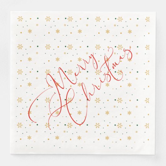 Vrolijk kerstpapier Napkin Servet (Voorkant)