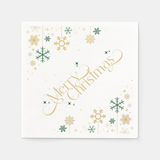 Vrolijk kerstpapier Napkin Servet (Voorkant)