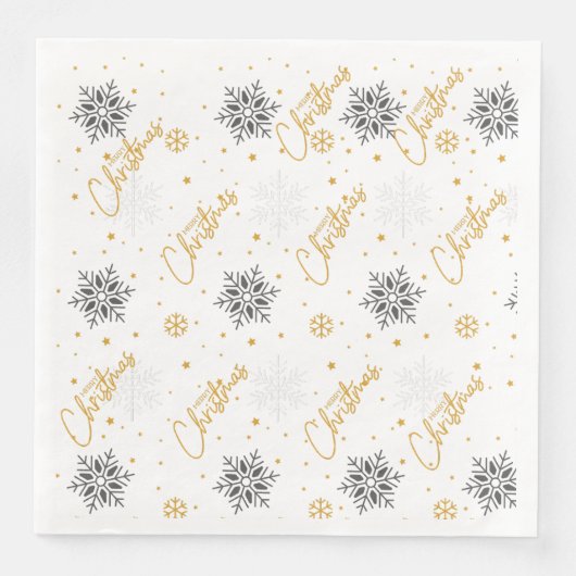 Vrolijk kerstpapier Napkin Servet (Voorkant)