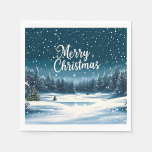 Vrolijk kerstpapier Napkin Servet