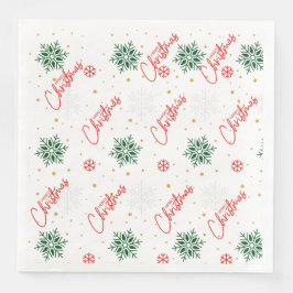 Vrolijk kerstpapier Napkin Servet