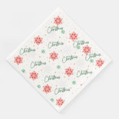 Vrolijk kerstpapier Napkin. Servet (Hoek)