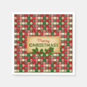 Vrolijk kerstpapier Napkins Servet (Voorkant)