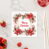 Vrolijk kerstpapier Napkins Servet (Insitu)