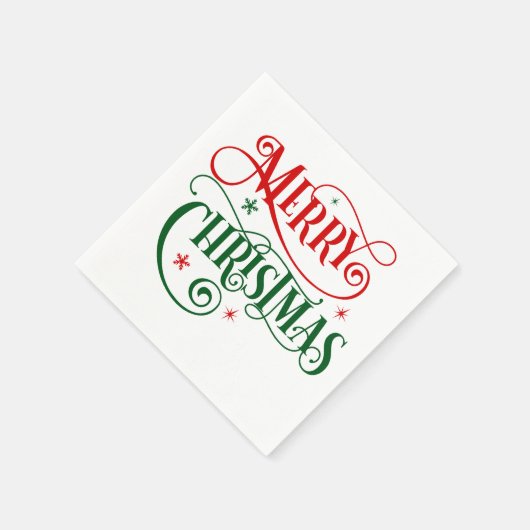Vrolijk kerstpapier Napkins Servet (Hoek)